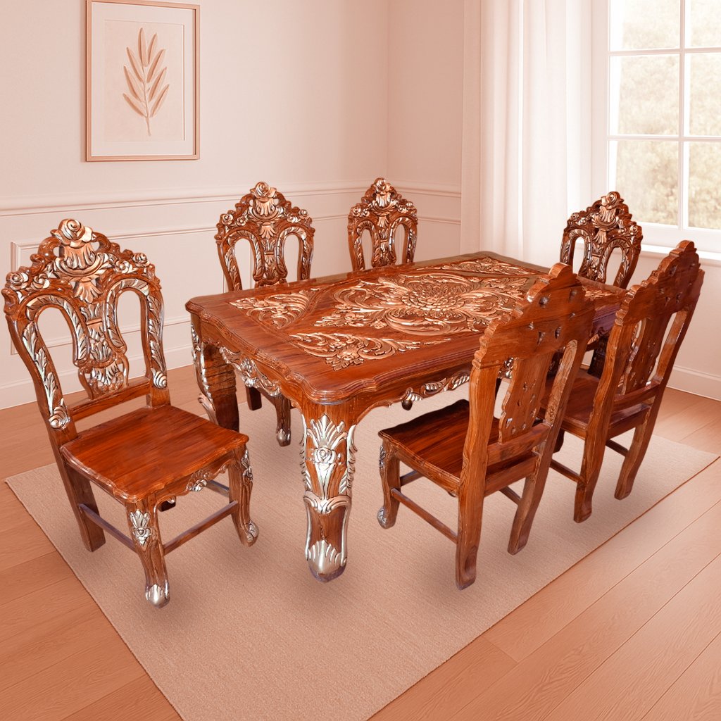 Royal Design Dinning Table with 6 Chairs